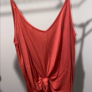 coral tank top